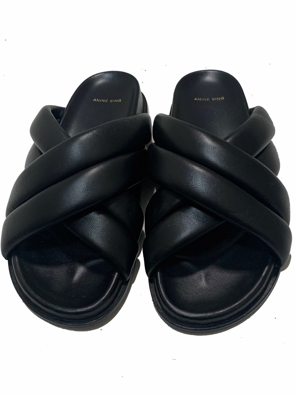 Anine Bing Lizzie Slides in black